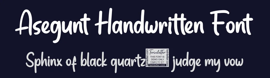 Asegunt Handwritten Font by twinletter — Script Handwritten Font — thumbnail 2