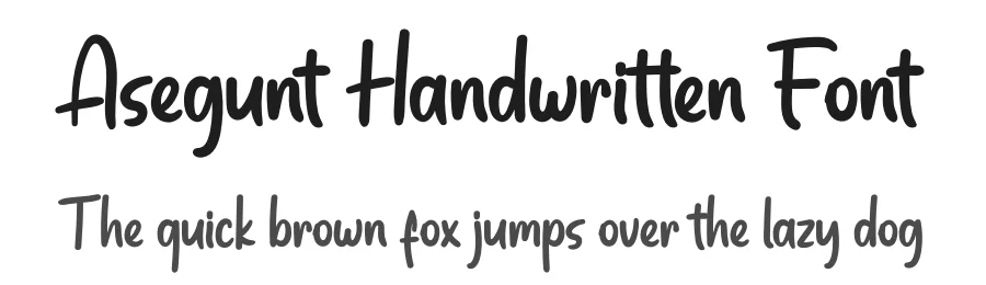 Asegunt Handwritten Font by twinletter — Script Handwritten Font