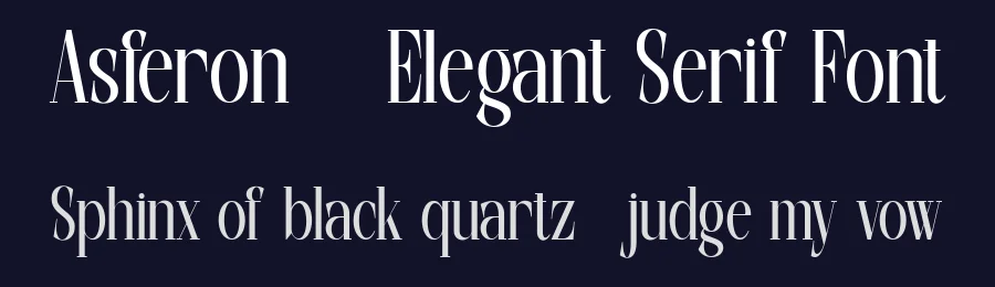 Asferon – Elegant Serif Font by FlawlessAndCo — Display Font — thumbnail 2