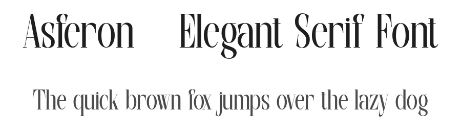 Asferon – Elegant Serif Font by FlawlessAndCo — Display Font