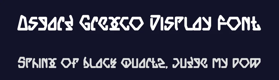Asgard Grexco Display Font by Dhabee — Decorative Font — thumbnail 2