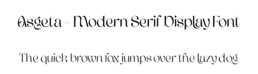 Asgeta – Modern Serif Display Font by timelesstype.co — Display Font