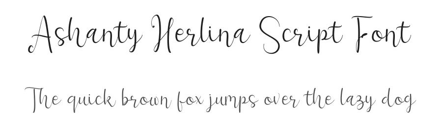 Ashanty Herlina Script Font by letterenastudios — Script Handwritten Font