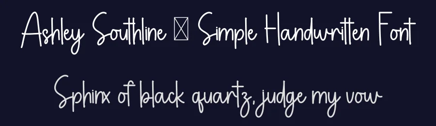 Ashley Southline – Simple Handwritten Font by freshtypeink — Script Handwritten Font — thumbnail 2