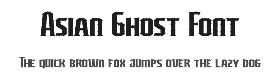 Asian Ghost Font by noahtype — Decorative Font