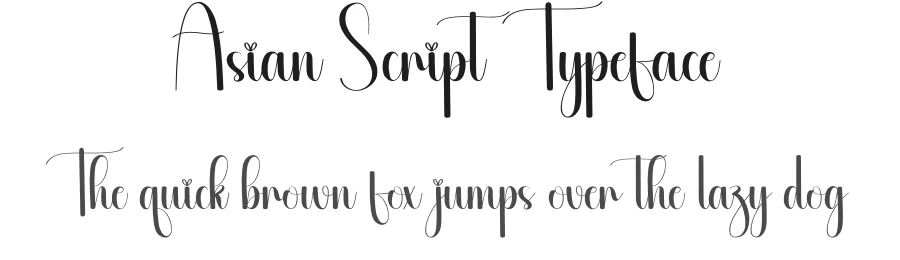 Asian Script Typeface by creativeletter — Script Handwritten Font