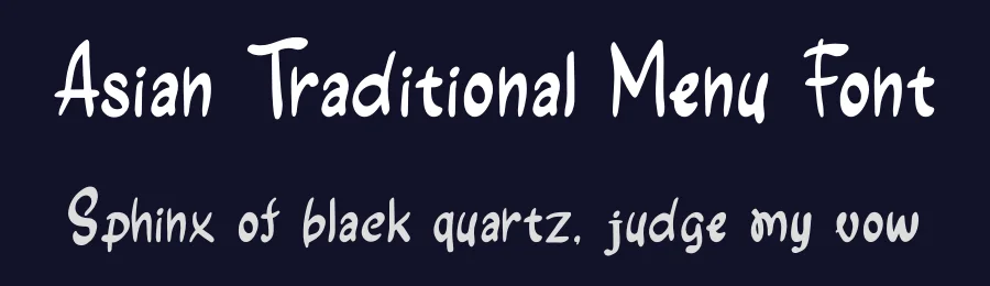Asian Traditional Menu Font by imamfathoni0 — Display Font — thumbnail 2