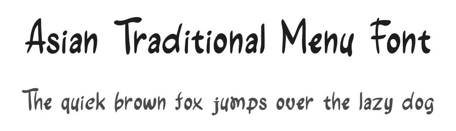 Asian Traditional Menu Font by imamfathoni0 — Display Font