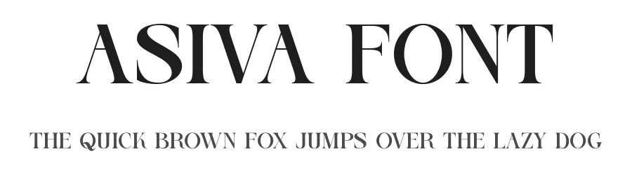 Asiva Font by SURATMI — Serif Font