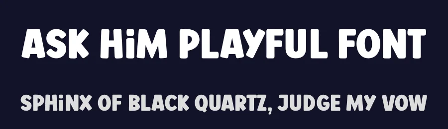 Ask Him Playful Font by Jasa 7NTypes — Display Font — thumbnail 2