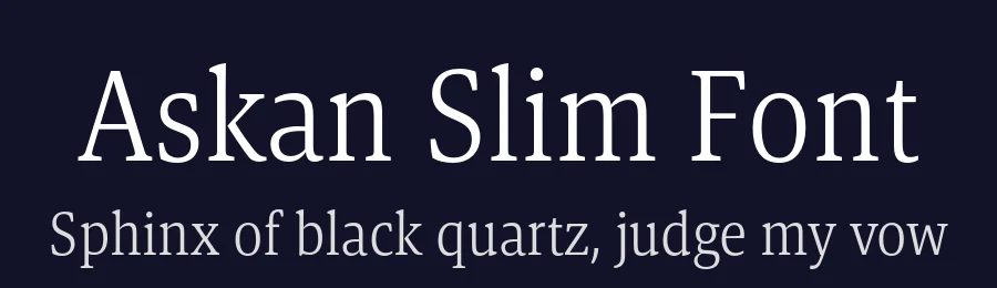 Askan Slim Font by Hoftype — Serif Font — thumbnail 2