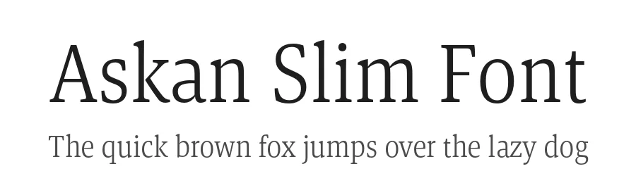 Askan Slim Font by Hoftype — Serif Font