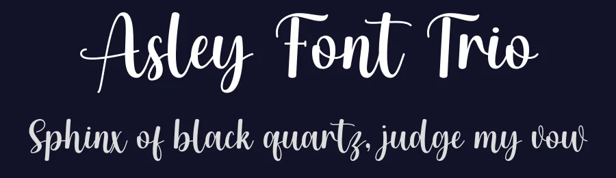 Asley Font Trio by Fillo Graphic — Script Handwritten Font — thumbnail 2