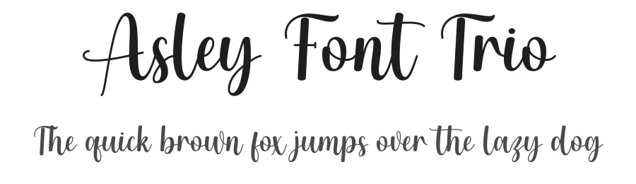Asley Font Trio by Fillo Graphic — Script Handwritten Font