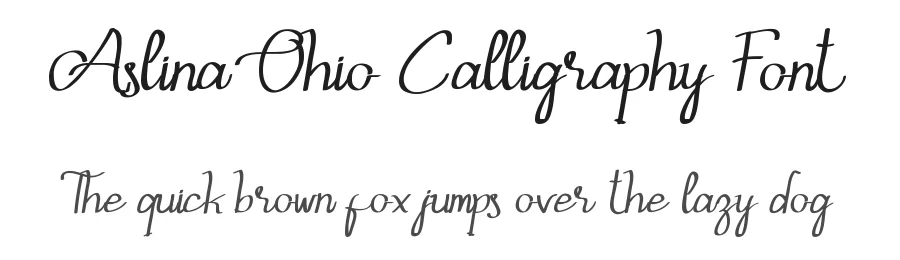 Aslina Ohio Calligraphy Font by edricstudio — Script Handwritten Font