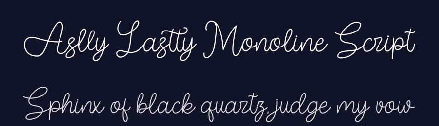 Aslly Lastty Monoline Script by Skiiller studio — Script Handwritten Font — thumbnail 2