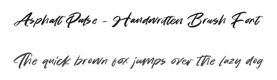 Asphalt Pulse – Handwritten Brush Font by stylishtype.co — Script Handwritten Font