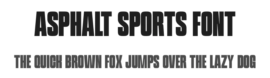 Asphalt Sports Font by Funtype — Decorative Font