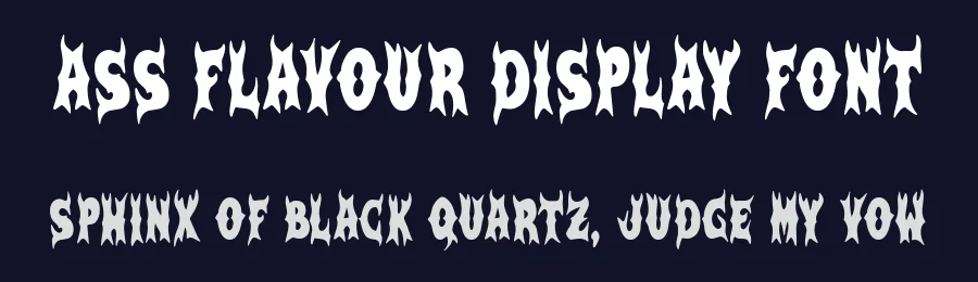Ass Flavour Display Font by woodcutter — Display Font — thumbnail 2
