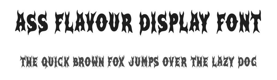 Ass Flavour Display Font by woodcutter — Display Font