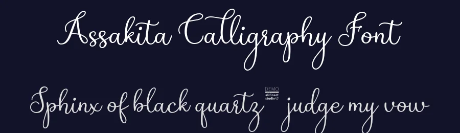 Assakita Calligraphy Font by Alifinart Studio — Script Handwritten Font — thumbnail 2