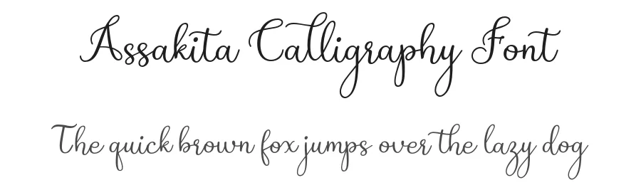 Assakita Calligraphy Font by Alifinart Studio — Script Handwritten Font