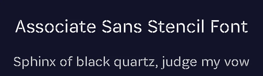 Associate Sans Stencil Font by Alisa Nowak , Jérémie Hornus — Sans Serif Font — thumbnail 2