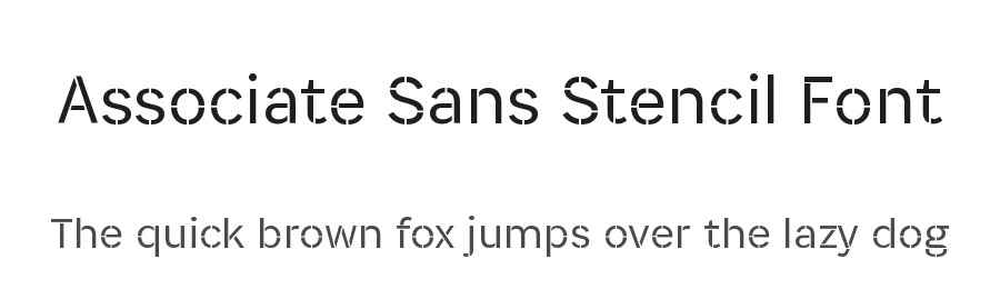 Associate Sans Stencil Font by Alisa Nowak , Jérémie Hornus — Sans Serif Font