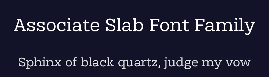 Associate Slab Font Family by Jérémie Hornus — Slab Serif Font — thumbnail 2