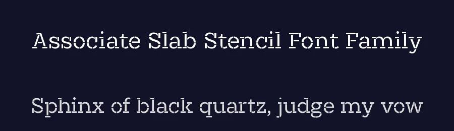 Associate Slab Stencil Font Family by Alisa Nowak , Jérémie Hornus — Slab Serif Font — thumbnail 2