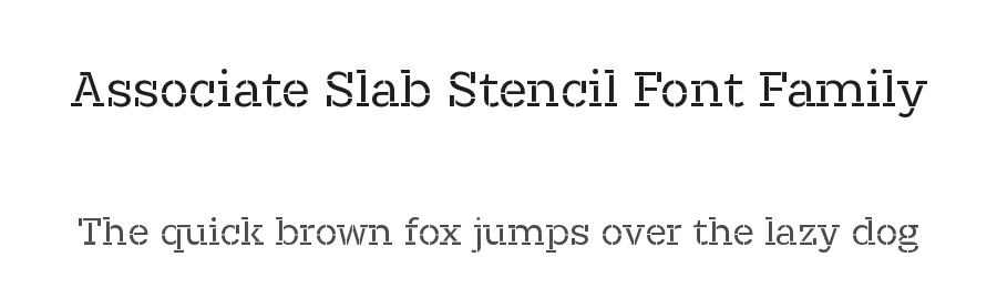 Associate Slab Stencil Font Family by Alisa Nowak , Jérémie Hornus — Slab Serif Font