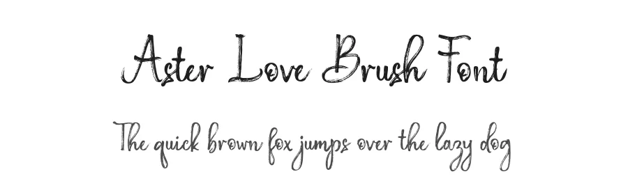 Aster Love Brush Font by stripesstudio — Script Handwritten Font