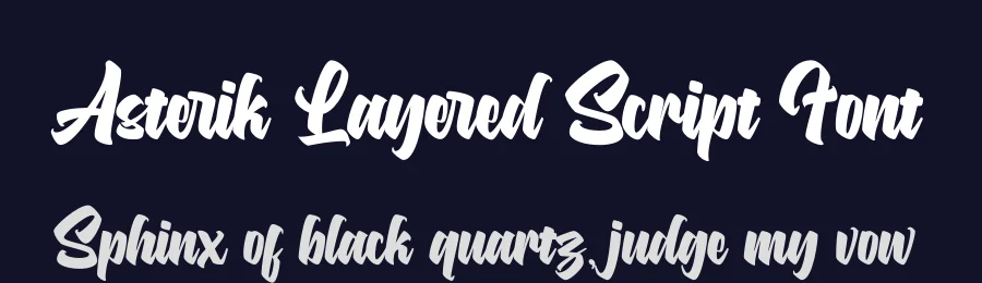 Asterik Layered Script Font by Rochart — Script Handwritten Font — thumbnail 2