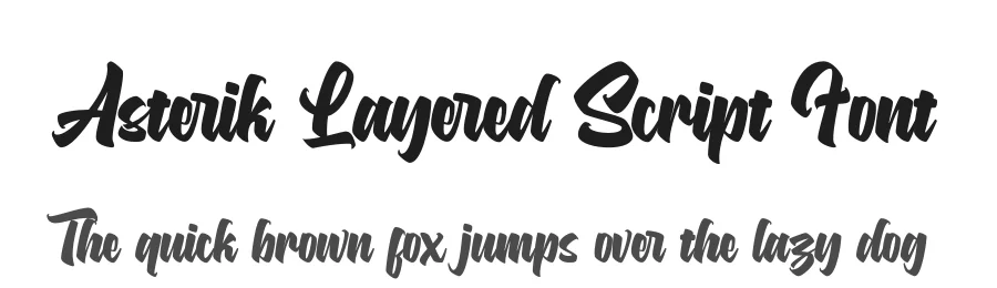 Asterik Layered Script Font by Rochart — Script Handwritten Font