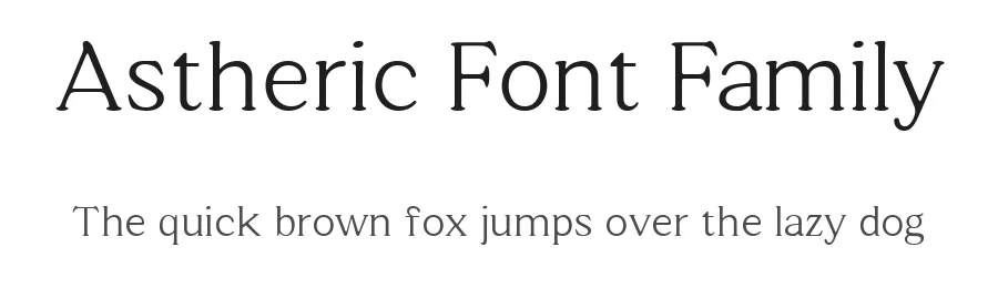 Astheric Font Family by Mantype Studio — Display Font