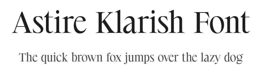 Astire Klarish Font by Doratypefoundry β Serif Font