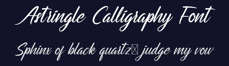 Astringle Calligraphy Font by CalligraphyFonts.net — Script Handwritten Font — thumbnail 2