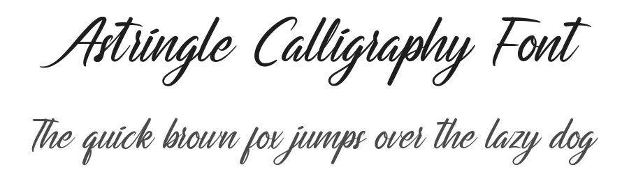 Astringle Calligraphy Font by CalligraphyFonts.net — Script Handwritten Font