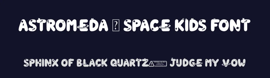 Astromeda – Space Kids Font by overlaytemplates — Display Font — thumbnail 2