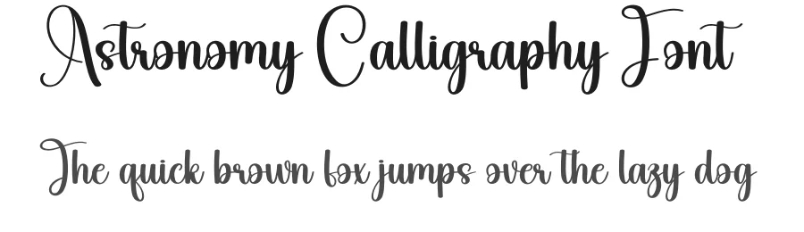 Astronomy Calligraphy Font by andikastudio — Script Handwritten Font
