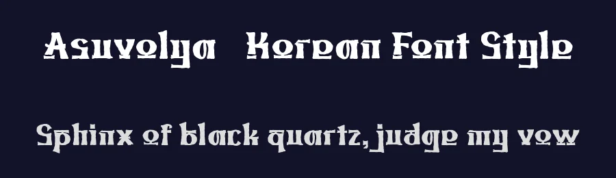 Asuvolya – Korean Font Style by Type Class Heroes — Decorative Font — thumbnail 2
