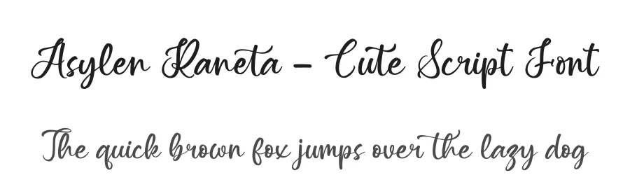 Asylen Raneta – Cute Script Font by letterenastudios — Script Handwritten Font