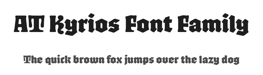 AT Kyrios Font Family by ArrowType β Blackletter Font