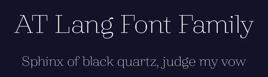 AT Lang Font Family by ArrowType — Slab Serif Font — thumbnail 2