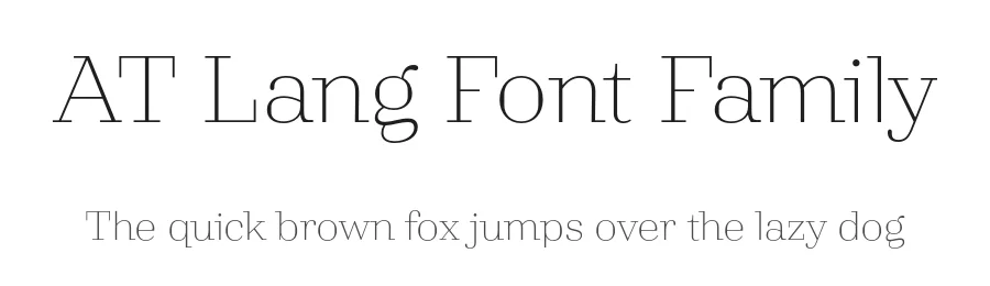 AT Lang Font Family by ArrowType — Slab Serif Font