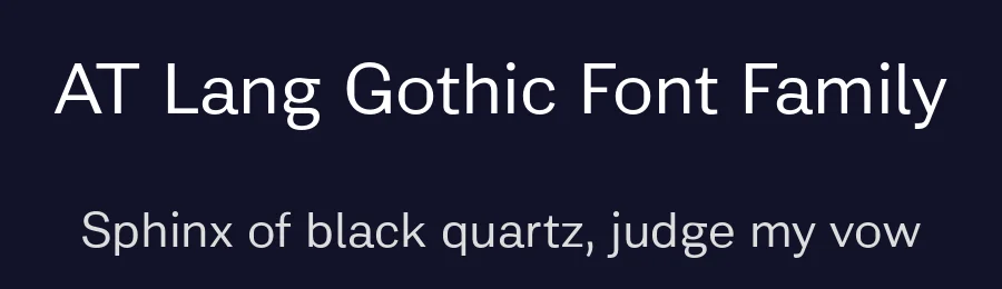 AT Lang Gothic Font Family by ArrowType — Sans Serif Font — thumbnail 2