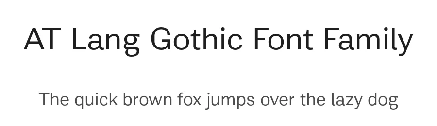AT Lang Gothic Font Family by ArrowType β Sans Serif Font