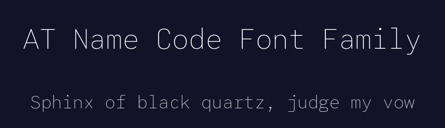 AT Name Code Font Family by ArrowType — Sans Serif Font — thumbnail 2