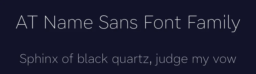 AT Name Sans Font Family by ArrowType — Sans Serif Font — thumbnail 2
