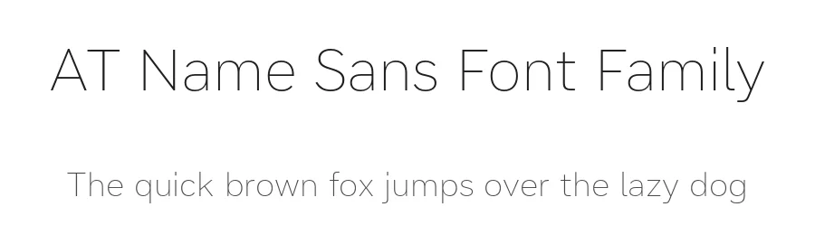 AT Name Sans Font Family by ArrowType β Sans Serif Font